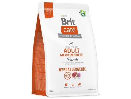 Feed Brit Care Dog Hypoallergenic Adult Medium Breed Lamb 3kg