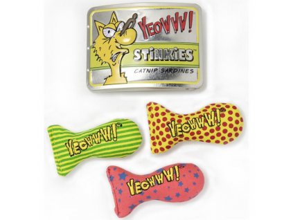 Cat toy Yeowww fish in a can with catnip RW 3pcs