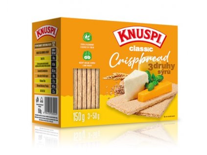 Eine Scheibe Knäckebrot mit einem Twist. 3 Käsesorten 150g KNUSPI
