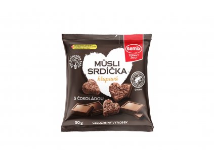 Muesli hearts with chocolate - Semix 50g