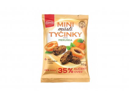 Mini müsli tyčinky s meruňkami bez lepku - Semix 70g