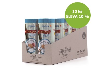 Serrano Dog Sticks Łosoś i Tuńczyk, pałeczki 16 x 12 g (10 szt.) RABAT 10%
