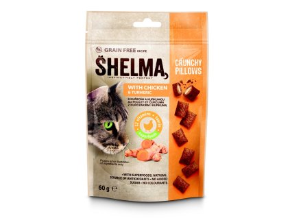 SHELMA vankúšiky s kuracím a kurkumou GF 60 g