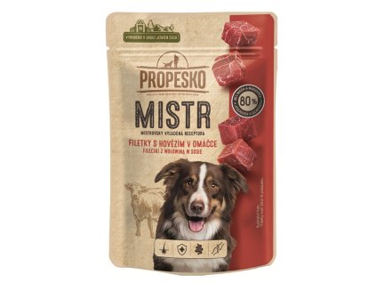 PROPESKO Dog Master beef in sauce, bag 85 g