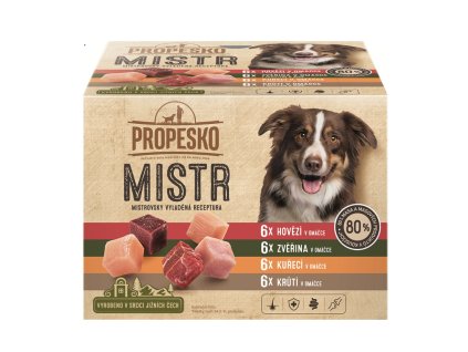 PROPESKO Dog Master mix of species in sauce, bag (24 pack)