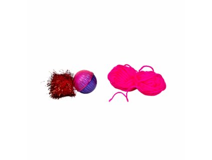 Set of 3 cat toys (balls and ball of wool)