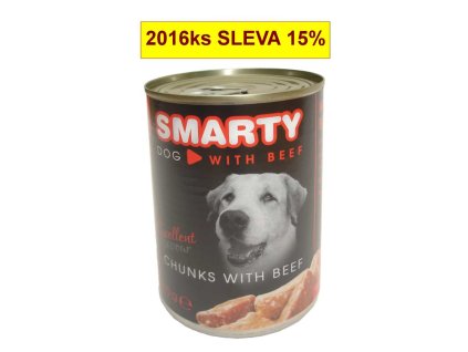 SMARTY Dog Hovädzie chunks, konzerva 410 g