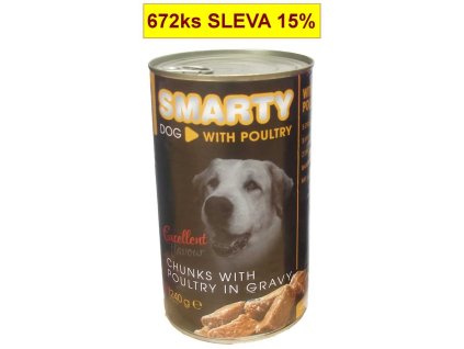 SMARTY Dog Poultry chunks, canned 1240 g