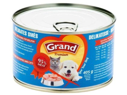 Grand Premium Dog & Cat směs delikates, konzerva 405 g