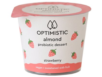 Almond dessert Strawberry 125 g OPTIMISTIC