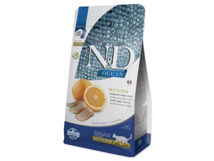 N&D Cat Ocean Neutered Hering & Orange 1,5 kg