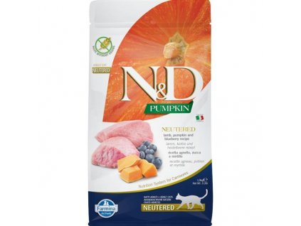 N&D Pumpkin Cat Neutered Lamb & Blueberry 1,5 kg