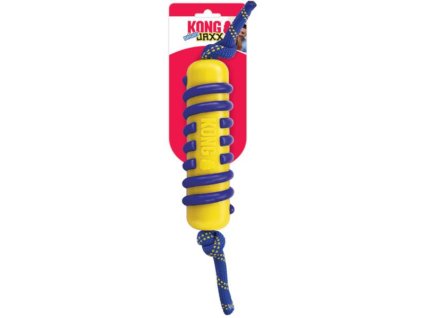 Rubber toy Jaxx Brights rod with rope KONG L mix