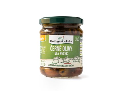 Oliwki czarne w oliwie bez pestek 190 g BIO BIO ORGANICA ITALIA