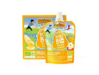 VÝPRODEJ!!!Pyré jablečno-banánové POKI 360 g BIO DANIVAL