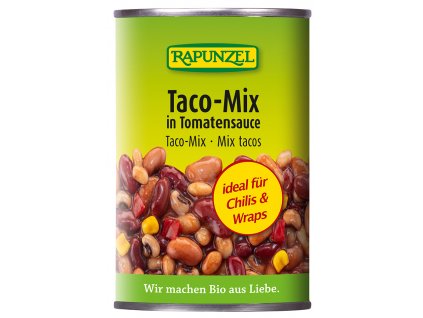 Bio směs fazolí sterilovaná Taco-Mix RAPUNZEL 400 g