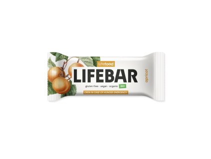 Lifebar barackos szelet RAW 40 g BIO LIFEFOOD