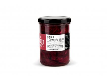 Kimchi s červeným zelím - fermentovaný zeleninový salát - vegan - HUHUCHILLI 395g