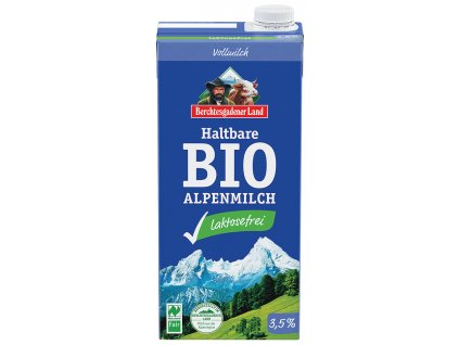 Organic long-life alpine milk without lactose, full fat BGL 1 l