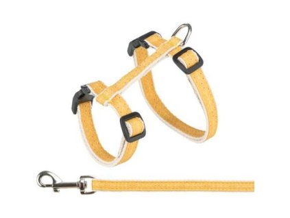 Macskahám pórázzal, 27-45 cm/ 13 mm, 1,2 m, okker