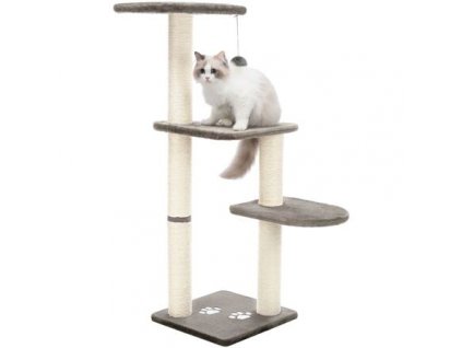 ALTEA scratching post, 3 platforms, 117 cm / ø 9 cm, platinum gray