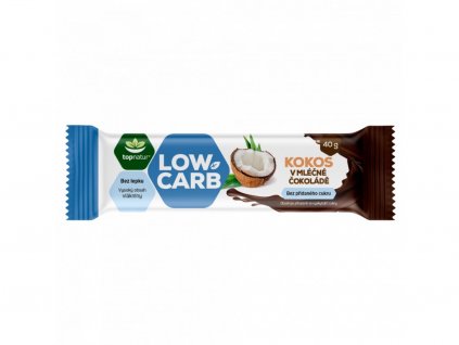 Low Carb Coconut Bar in Dark Chocolate 40g TOPNATUR