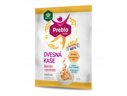 Kaše Prebio Banán protein mléčná bezl. 65g TOPNATUR