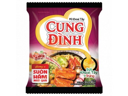 CUNG DINH inst. nudle příchuť žebra s 5 druhy ovoce 80g