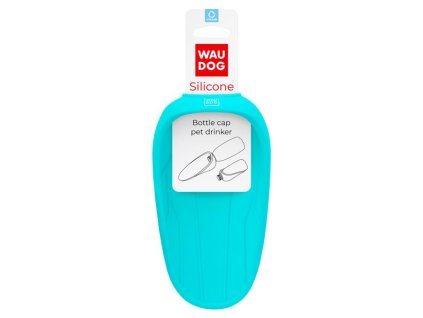 Silicone bottle holder Waudog 165x90mm blue