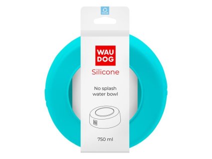 Silikonnapf no splash Waudog 750ml blau