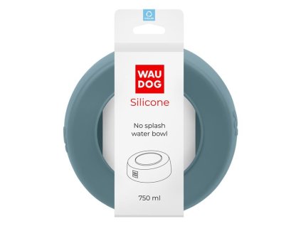 Bowl silicone no splash Waudog 750ml gray