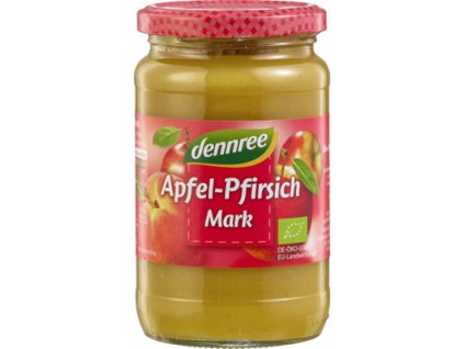 Dennree Apple puree with peach 360g organic