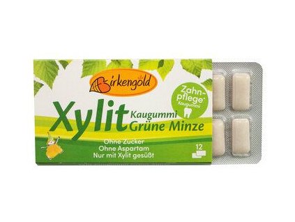 Birkengold Xylitol chewing gum spearmint 17g
