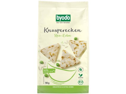 Byodo Chrumkavé ryžové chlebíčky so zeleným hráškom 90 g bio