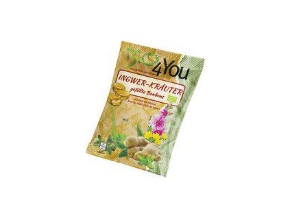 Bio4You Cukríky zázvor byliny 75g bio