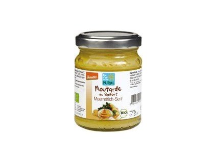 Musztarda Pural z chrzanem 125ml ekologiczna