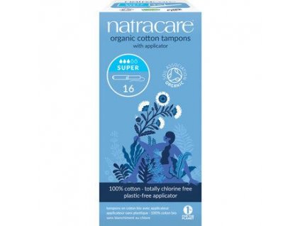 Natracare Tampóny super s aplikátorom 16ks eco