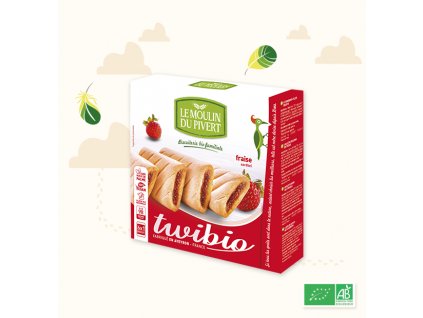 Twibio Biscuits with strawberry filling 150g organic