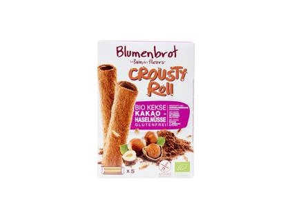 Blumenbrot Tubes with cocoa hazelnut filling 125g organic