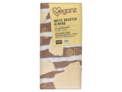 Veganz Bílá čokoláda praženými mandlemi 80g bio