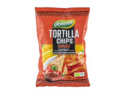Dennree Tortilla Chips paprika 125g bio
