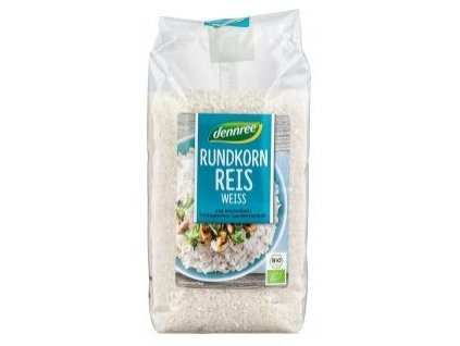 Dennree Rýže kulatozrnná bílá 1kg bio