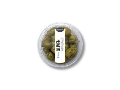 BioVerde Zelené olivy s cesnakom 80g bio