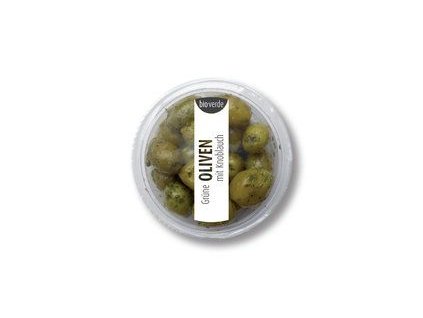 BioVerde Zelené olivy s česnekem 80g bio