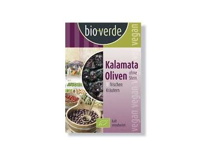 BioVerde Černé Kalamata olivy vypeckované 150g bio