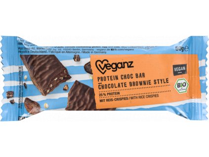 Veganz Proteinová tyčinka Brownie 50g bio