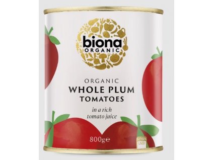 Biona Oval Tomatoes, whole, peeled, 400g organic