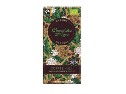 Chocolate and Love Dunkle Schokolade mit Kaffee 80g Bio