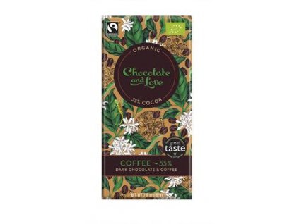 Chocolate and Love Hořká čokoláda s kávou 80g bio