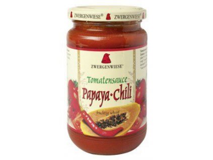 Zwergenwiese Rajčatová omáčka s papájou a chilli 340 ml bio